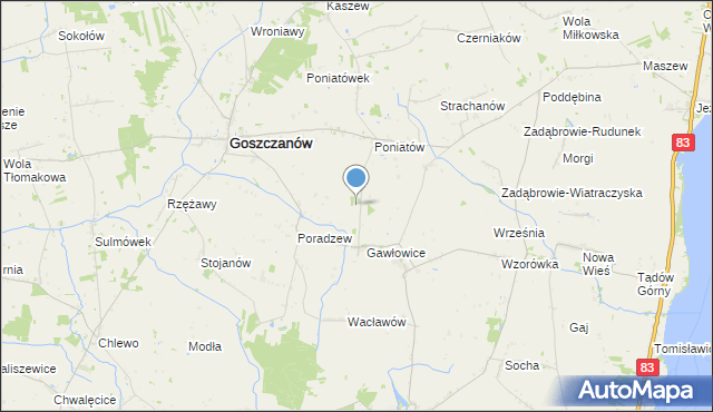 mapa Kolonia Wałek, Kolonia Wałek na mapie Targeo